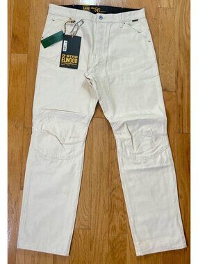 G-Star Raw Elwood 5620 Regular Fit Ecru Denim Jeans, Men’s Size 34/32 - NWT $210